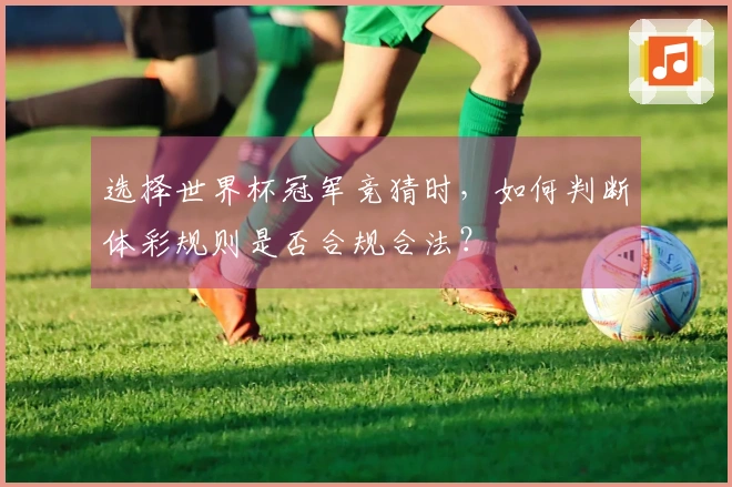 选择世界杯冠军竞猜时，如何判断体彩规则是否合规合法？